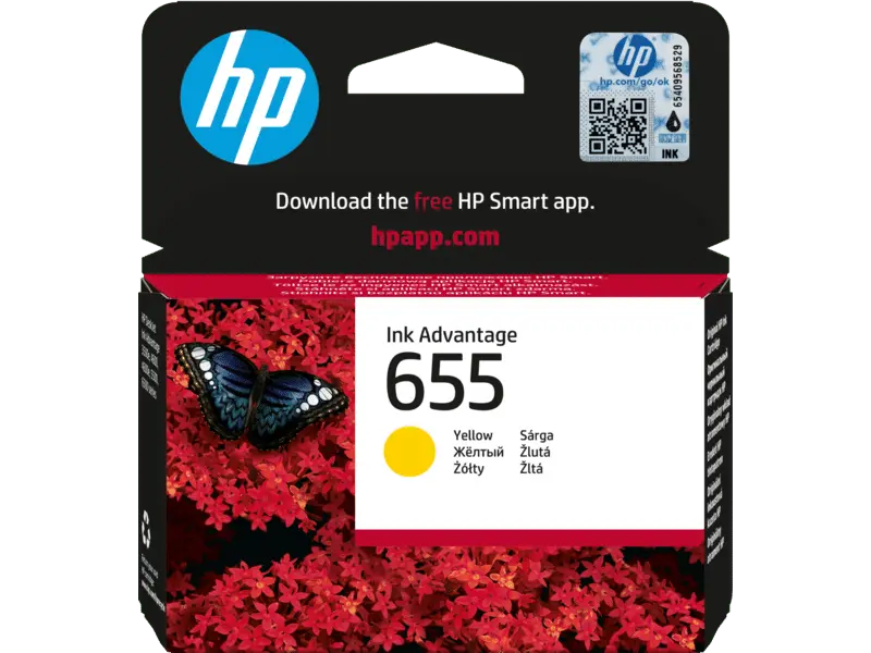 HP 655 Jaune – Cartouche d’encre HP d’origine (CZ112AE) Connecto.ma